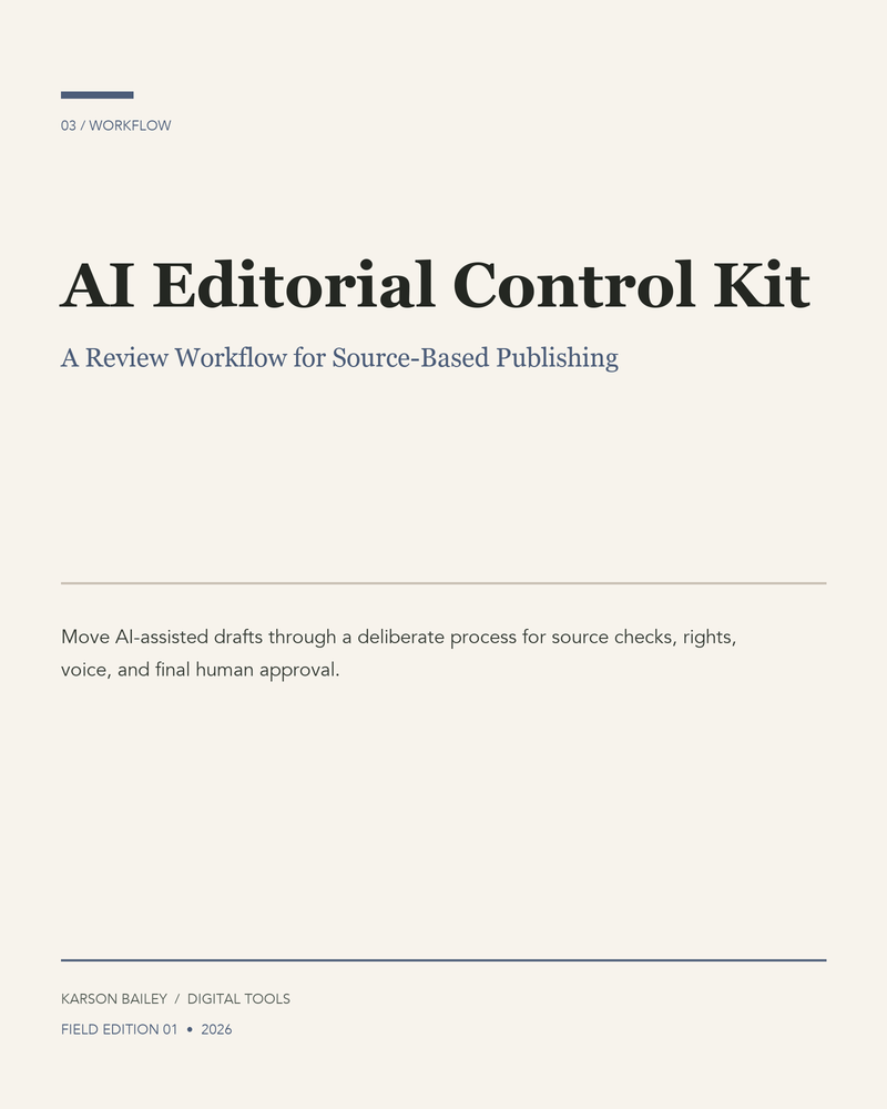 AI Editorial Control Kit