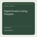 Digital Product Listing Template digital download cover