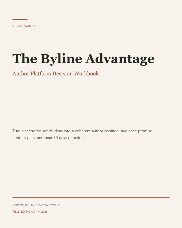 The Byline Advantage author platform workbook cover